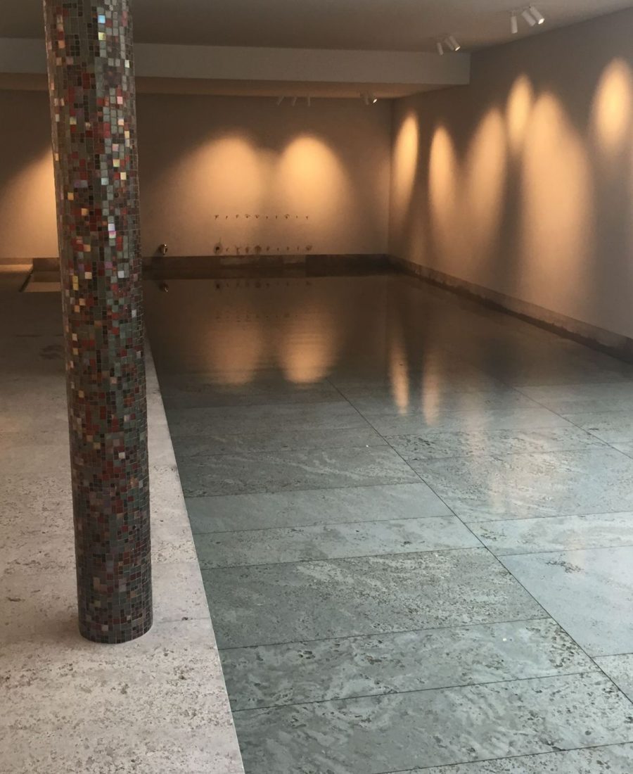 indoor pool with moveable floor